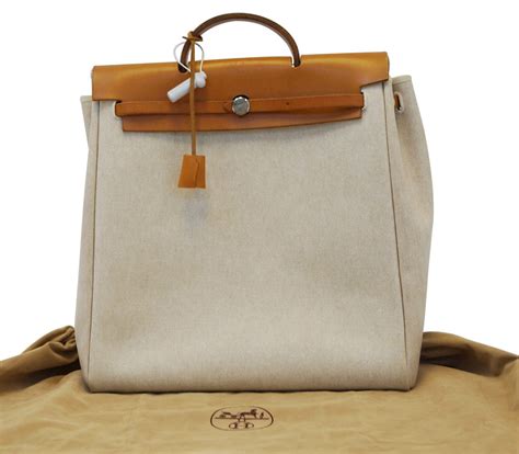 hermes canvas leather bag|hermes tote bag price.